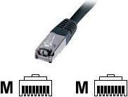 Produktbild Digitus CAT5e SF-UTP Patchk.,1m, SW (SF/UTP, CAT5e, 1 m)