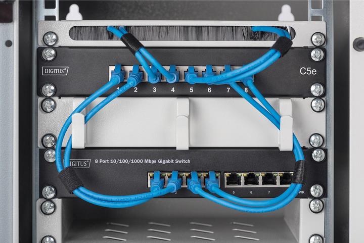 Immagine prodotto Digitus Switch Gigabit Ethernet PoE+ da 8 porte a 10 pollici, gestito L2+ (8 porte)
