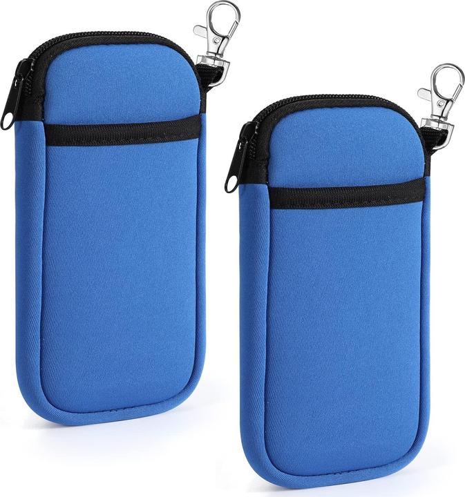 Only-Bags.Store Doppeltes weiches Brillenetui 2 Stück, Neopren-Reissverschluss-Sonnenbrillenetui, tragbare