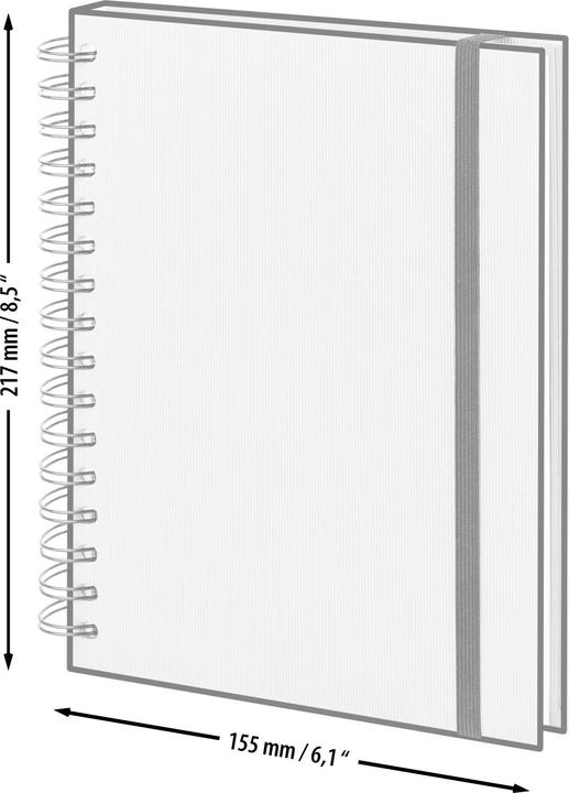 Actual product image Rössler Spiral notebook Soho denim (A5, Plain, Hardcover)