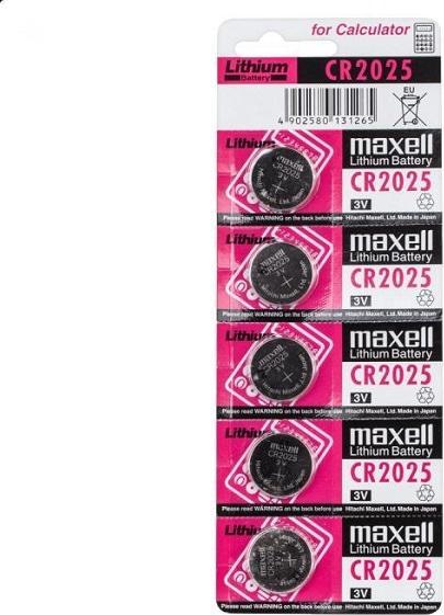 Image du produit Maxell CR2025 (5 pcs, CR2025, 170 mAh)