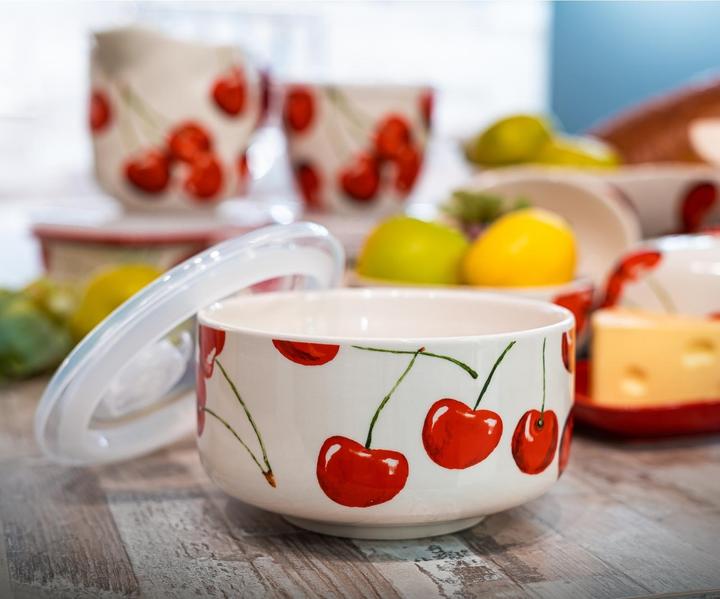 Produktbild neuetischkultur Mikrowellen Keramik Schüssel 900 ml Cherry (0.90 l)