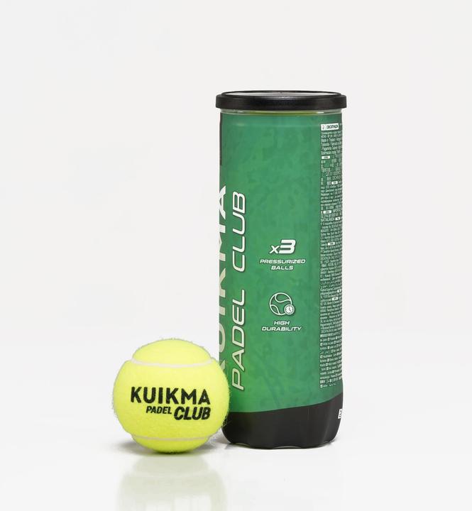 Actual product image Kuikma Padel balls pressure balls three cans of 3 - Club