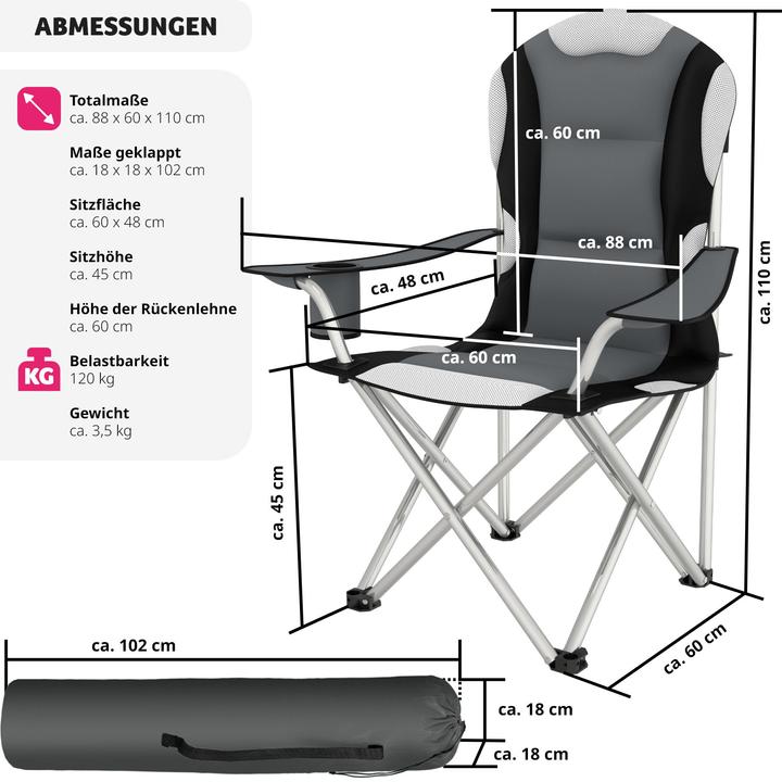 Image du produit tectake Chaises de Camping