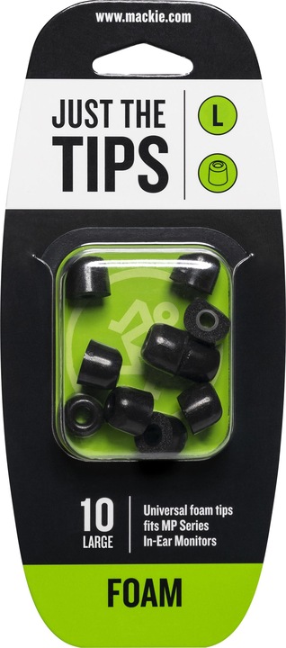 Actual product image Mackie MP & CR Buds Medium Foam Black Tips Kit
