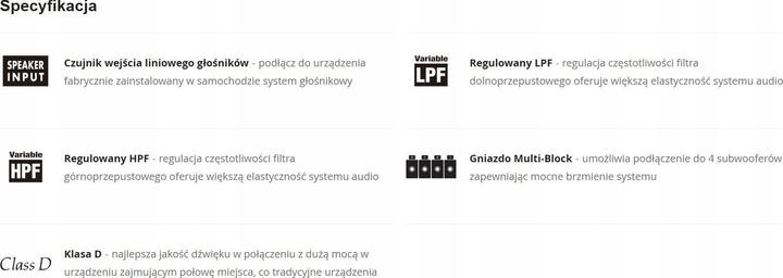 Nutritional values and ingredients Pioneer GM-D8704 (4-channel amplifier)
