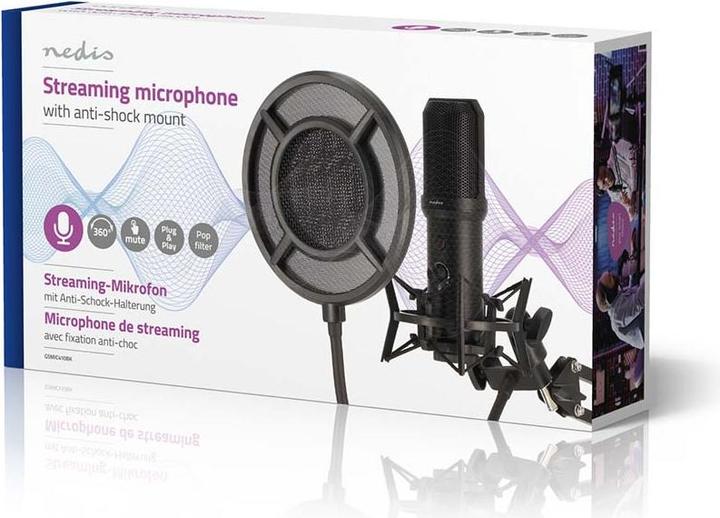 Immagine prodotto Nedis Microfono da gioco | Utilizzato per: Desktop / Notebook | USB Tipo-A | Interruttore On/Off | Filtro