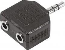 Générique Double stereo adapter 3.5-mm jack without cable