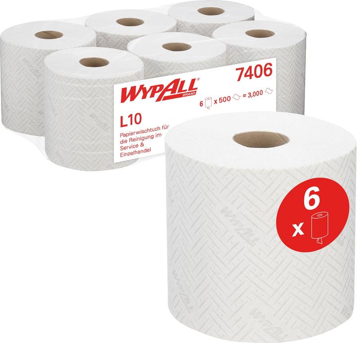 Actual product image Wypall Wipe L10 RollControl 7406 18,3x38cm ws 6 pcs./pack. (6 x)
