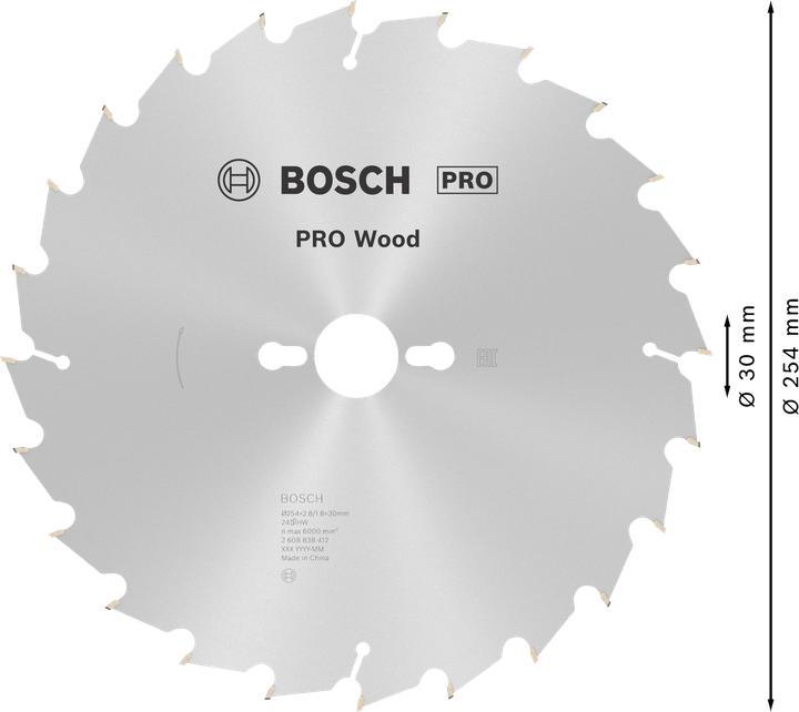Actual product image Bosch Professional Zubehör PRO Wood circular saw blade, 254 x 2.8 x 30 mm