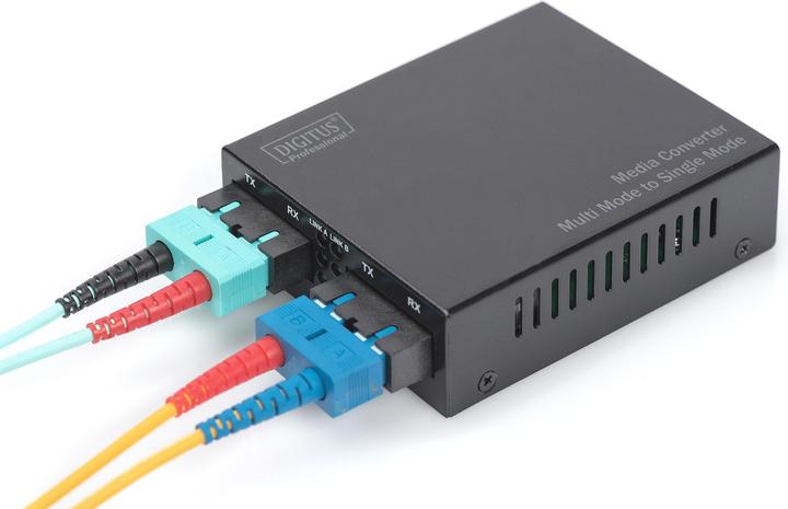 Image du produit Digitus Convertisseur de média multimode à monomode Gigabit SC à SC Longueur d'onde 850nm 1310nm jusqu'à