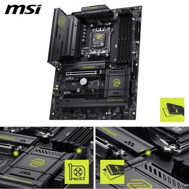 Image du produit MSI MAG B850 Tomahawk Wifi (B850,AM5,ATX,DDR5) (AM5, AMD B850, ATX)