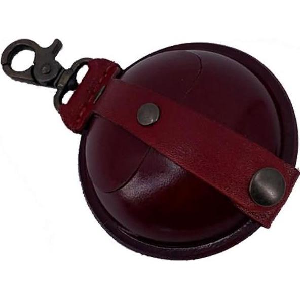 Mika, Portemonnaie, Schlüsselanhänger / Kleingeldbörse gross Sattelleder 9cm rot, Rot