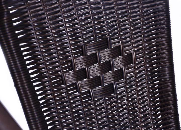 Actual product image VCM 4er Set Bistrostuhl dunkelbraun Stapelstuhl Balkonstuhl Rattanstuhl Poly-Rattan