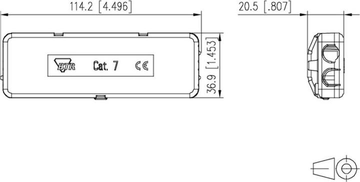 Immagine prodotto Metz Connect BTRCat.7 connettore per cavi grezzi IP67 con guaina termorestringente Modulo di connessione per (Fascette in plastica, 112 mm, 1 pz.)