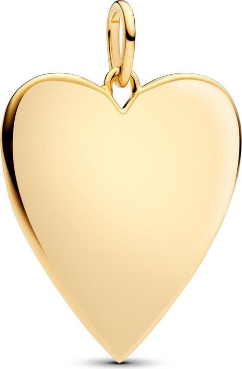 Immagine prodotto Pandora Anhänger mit grösserer Herzplatte mit Gravurmöglichkeit (Acciaio inossidabile, Argento 925, Placcato oro 14K)