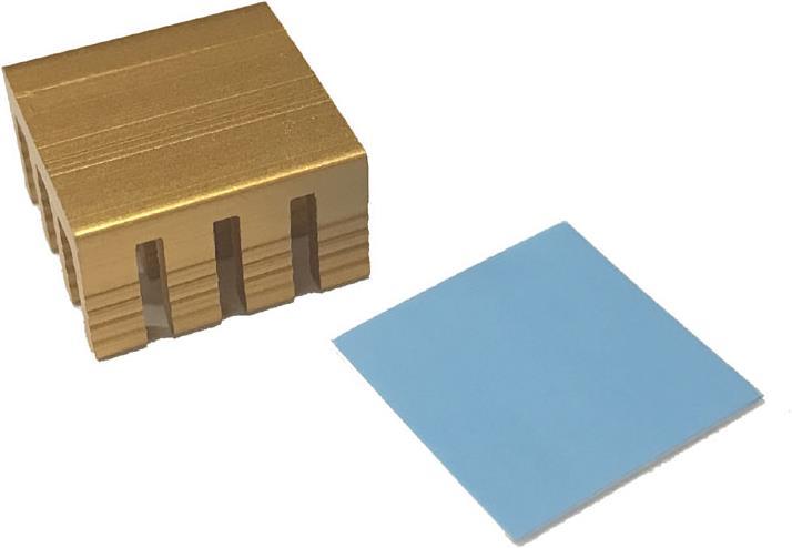 Image du produit Play-Zone Raspberry Pi Cool Heatsink Gold Colours (Dissipateur thermique)