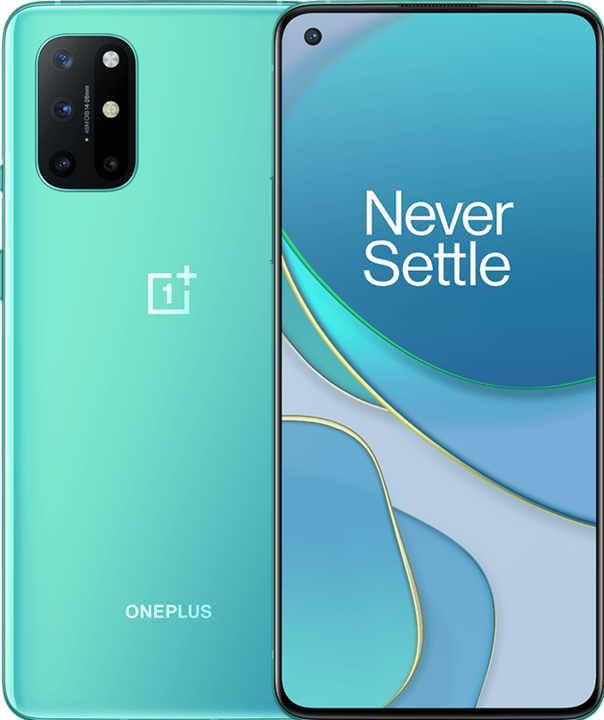Produktbild OnePlus 8T (8GB) (128 GB, Aquamarine Green, 6.55", Dual SIM, 48 Mpx, 5G)