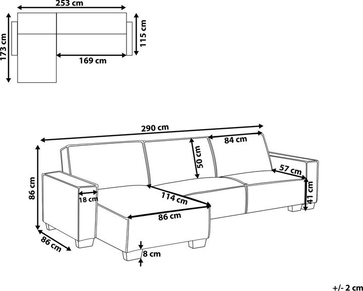 Produktbild Beliani Romedal (Ecksofa)