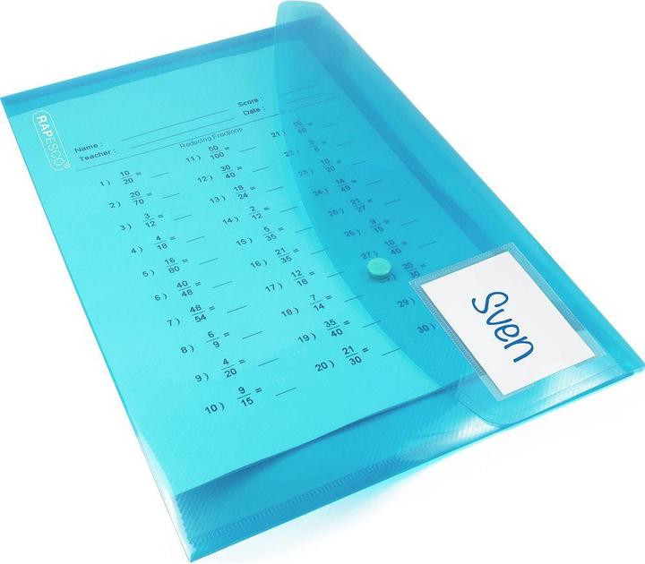 Actual product image Rapesco Document pouch, DIN A4+, PP, assorted colours (A4+, 1x)