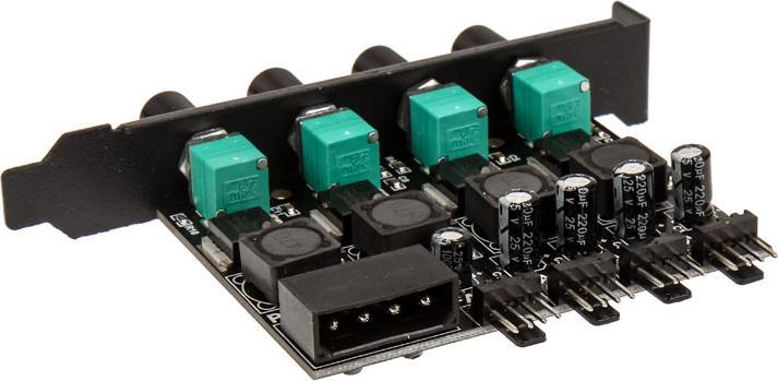 Produktbild Lamptron CP436 4-Kanal-Lueftersteuerung für PCI-Slot - schwarz (4 Lüfter)