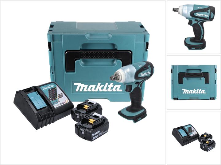 Produktbild Makita DTW 251 RFJ Akku Schlagschrauber 18 V 230 Nm 1/2" + 2x Akku 3,0 Ah + Ladegerät + Makpac