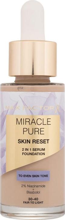Actual product image Max Factor Miracle Pure Skin Reset 2in1 Serum Foundation - Makeup 30 ml 30-40 Fair To Light (30-40)