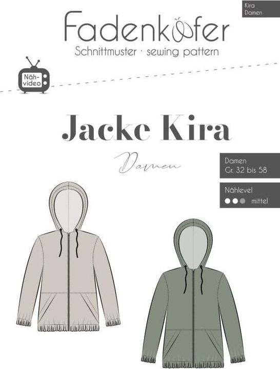 Actual product image Fadenkäfer Paper pattern jacket Kira ladies