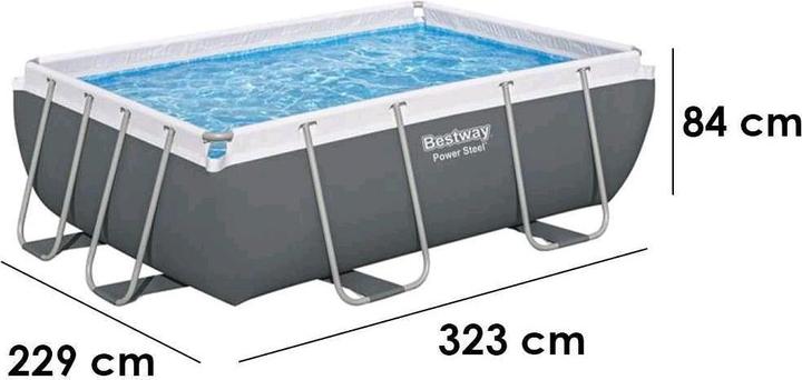 Image du produit Bestway Power Steel Frame Pool Set avec pompe de filtration 282 x 196 x 84 cm (282 x 196 x 84 cm)