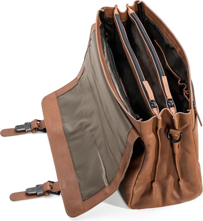 Image du produit Farmhood Serviette Nashville XXL 3 compartiments cuir 39 cm