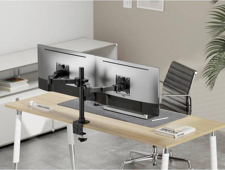 Image du produit SpeaKa Professional SP-MM-221 2fach Monitor-Tischhalterung 43,2 cm (17") - 88,9 (Tables, 35", 20 kg)