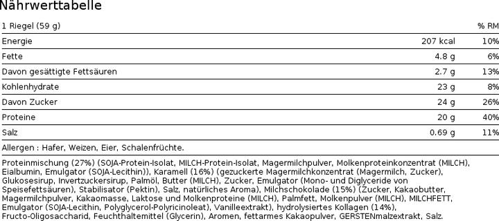 Valori nutrizionali e ingredienti Mars HI Protein Bar (12 x 59g) (12 pz., 710 g)