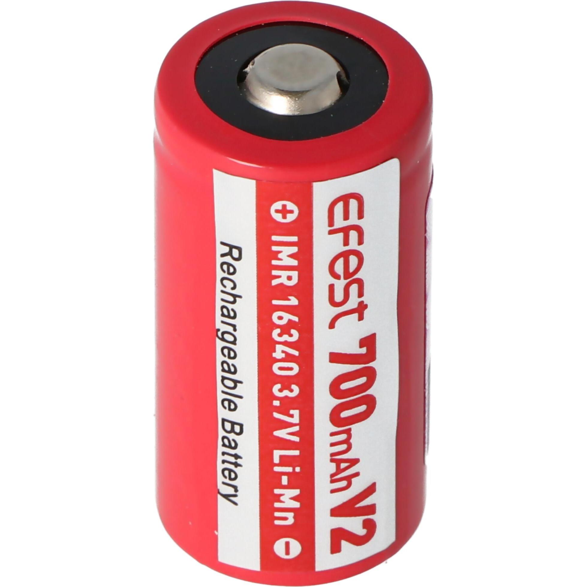 Thumbnail - Efest Akku IMR 16340 V2 (Pluspol erhöht) (16340, 700 mAh), Batterien + Akkus
