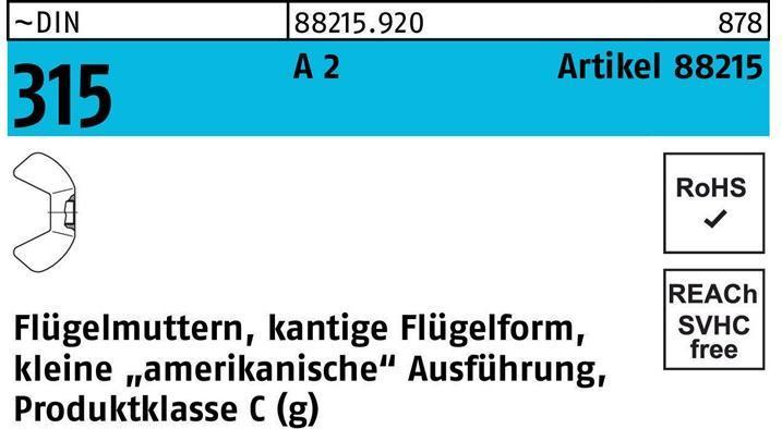 Produktbild Flügelmutter R 88215 M 6 A 2