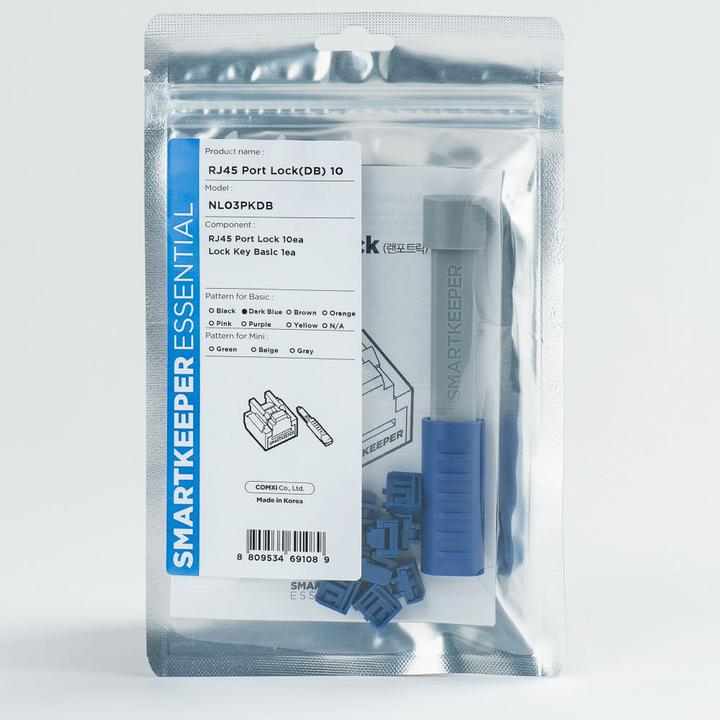 Actual product image Smart Keeper SmartKeeper Basic "RJ45 Port" Blocker 10 pcs.+Key dark blue