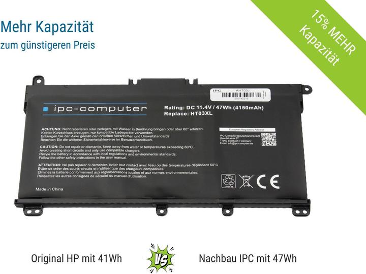 Produktbild IPC HT03XL (3 Zellen, 4150 mAh)