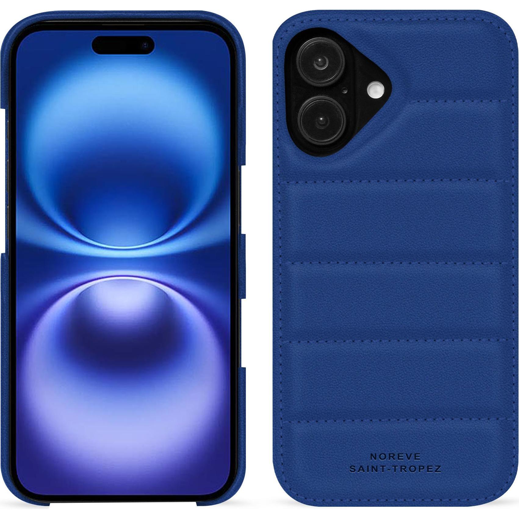 Noreve Lederschutzhülle (Apple iPhone 16), Smartphone Hülle, Blau