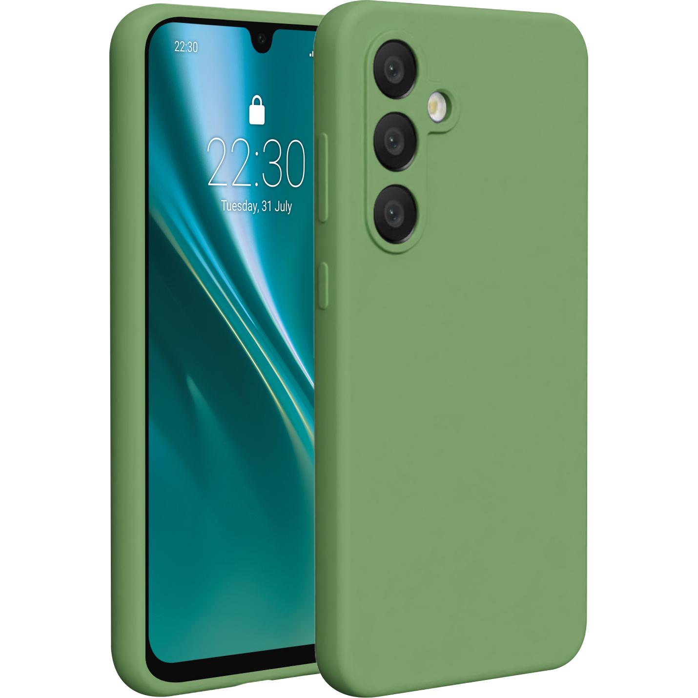 Etteri Silicone case for Samsung Galaxy S24 FE light green (Samsung Galaxy S24 FE), Smartphone Hülle, Grün
