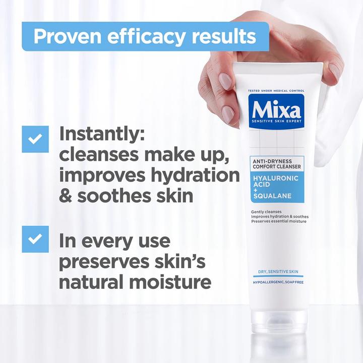 Actual product image Mixa Anti-Dryness Comfort Cleanser 150 ml (Cleansing gel, 150 ml)