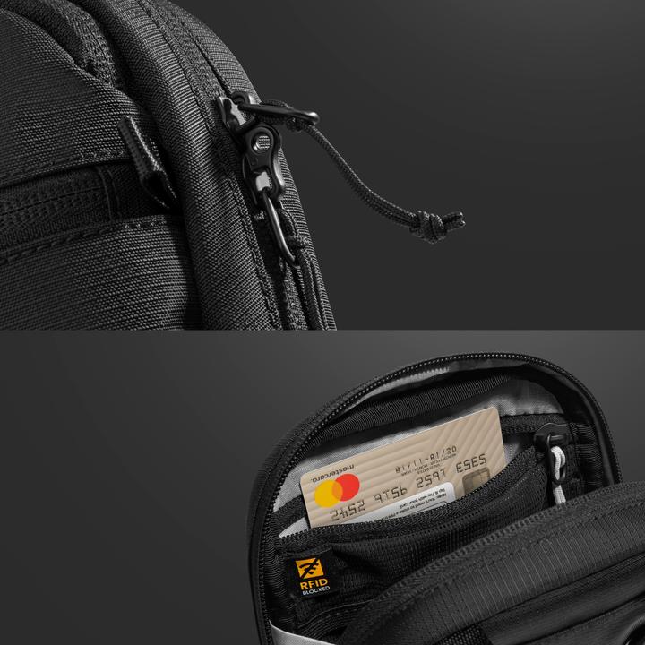 Actual product image Thule tomtoc Aviator T37 Travel Crossbody Bag schwarz / Reise-Umhängetasche / 1,3l (1.30 l)