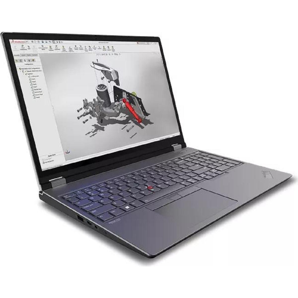 Lenovo ThinkPad P16 Gen 2 (16", Intel Core i9-13980HX, 64 GB, 2000 GB, DE), Notebook, Grau, Schwarz