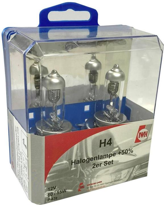 Produktbild IWH 019366 Halogen Leuchtmittel Ersatzlampenbox H4 55/60 W 12 V (H4)