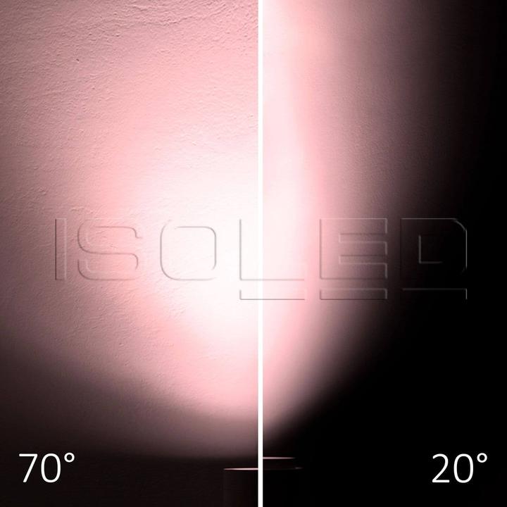 Actual product image Isoled 3-PH track spotlight focusable, 34W, 20°-70°, black matt, Meat 1900K