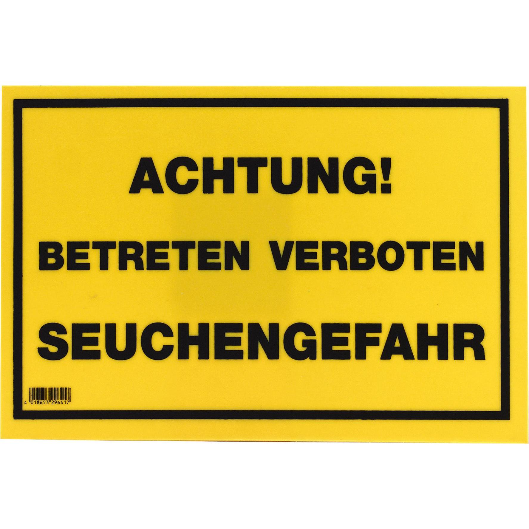 Kerbl Warnschild Seuchengefahr (25381451)