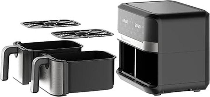 Immagine prodotto MasterPRO Friggitrice ad aria doppia senza olio, display digitale touch, antiaderente