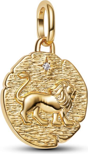 Image du produit Pandora Breloque médaillon lion (plaqué or jaune 585/- (14 carats), Alliage métallique)