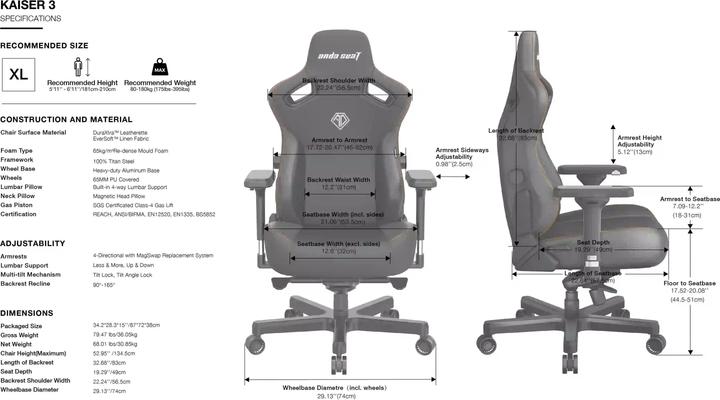 Actual product image Anda seaT Emperor 3 XL