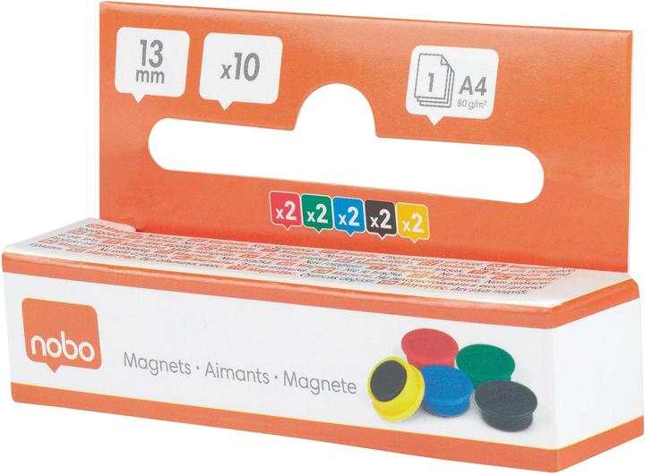Produktbild Nobo Magnet rund 13mm 1915290 (assortiert) 10 Stück (10x)