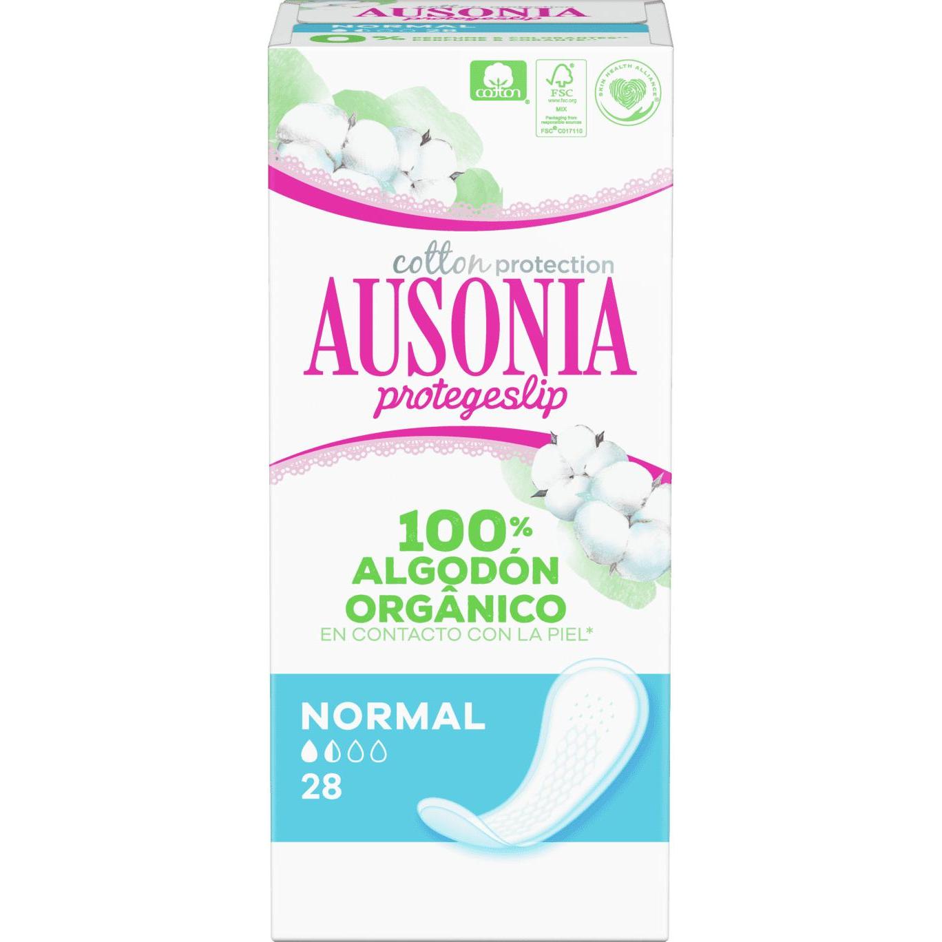Ausonia, Binden, ORGANIC protegeslip normal 28 uds (28 x, Damenbinden)