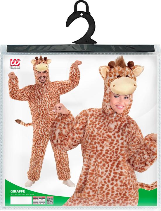 Produktbild Widmann Giraffe Plüschkostüm Overall mit Kapuze Erwachsene (M)